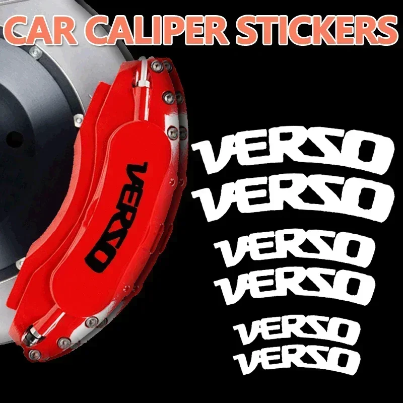 6Pcs Car Brake Caliper Sticker Heat Resistant Deocrative Decals for Toyota Verso Logo CHR CAMRY RAV4 Pruis Corolla Accessories