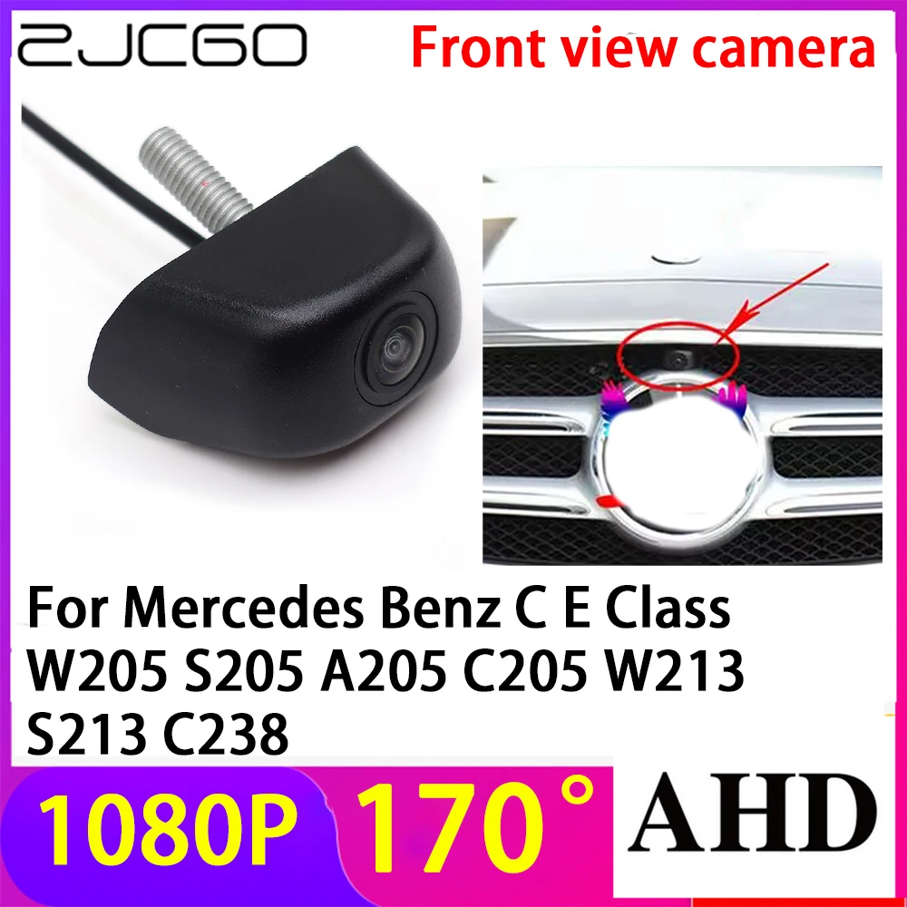 

ZJCGO AHD 1080P LOGO Car Parking Front View Camera Waterproof for Mercedes Benz C E Class W205 S205 A205 C205 W213 S213 C238