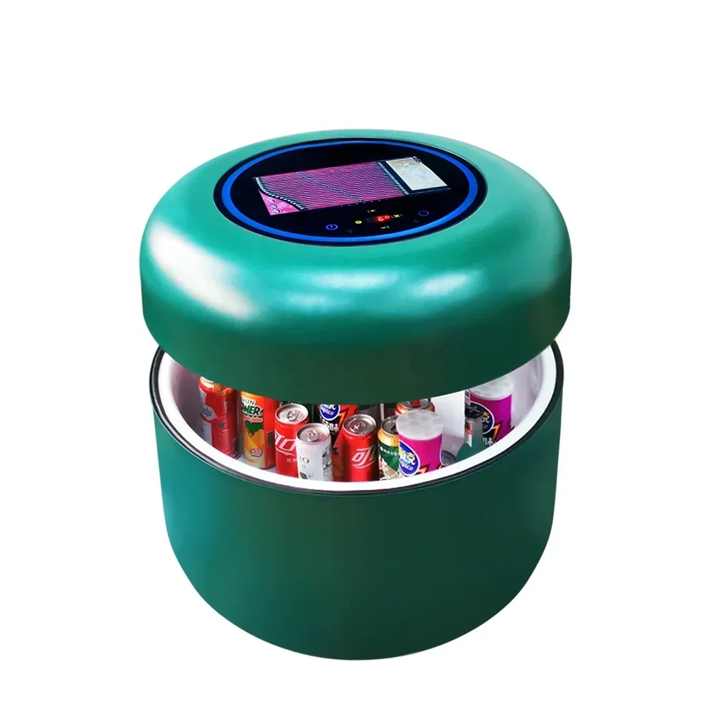 

Multi functional intelligent touch screen refrigerator design with circular coffee table