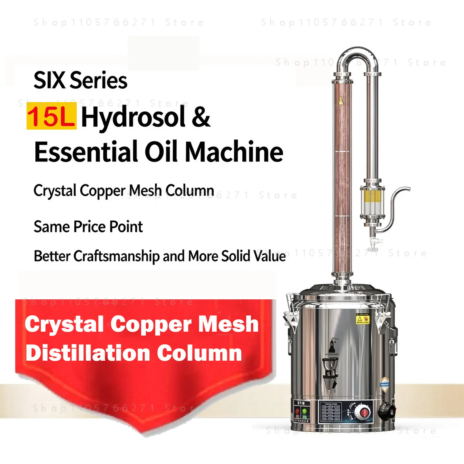 Household Stainless Distiller Hydrosol Maker Dual Use Essential Oil Extraction Equipment For Plant Flower Distilling