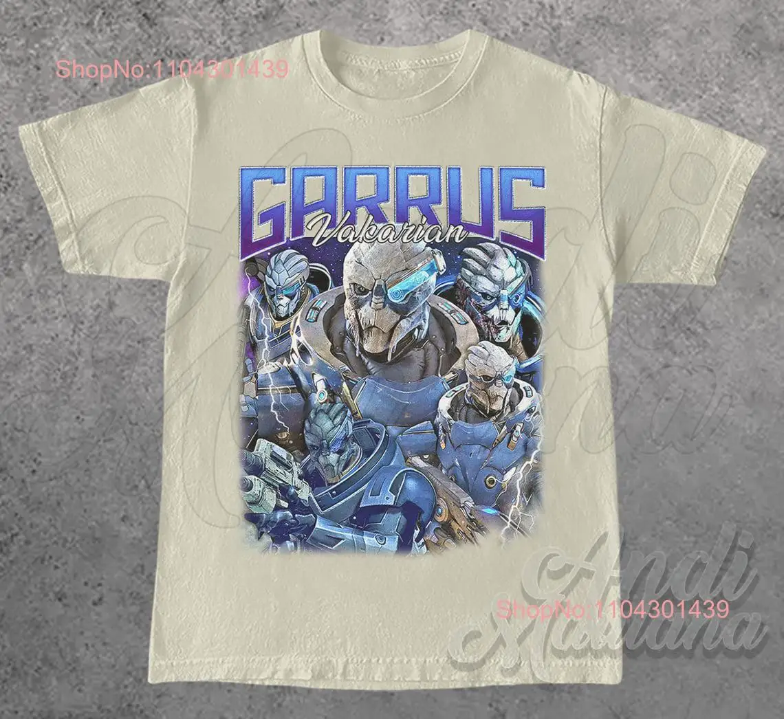 Garrus Vakarian T Shirt Mass Effect Video Game Fan N7 Alliance Top Commander Shepard Apparel Gamer Clothing