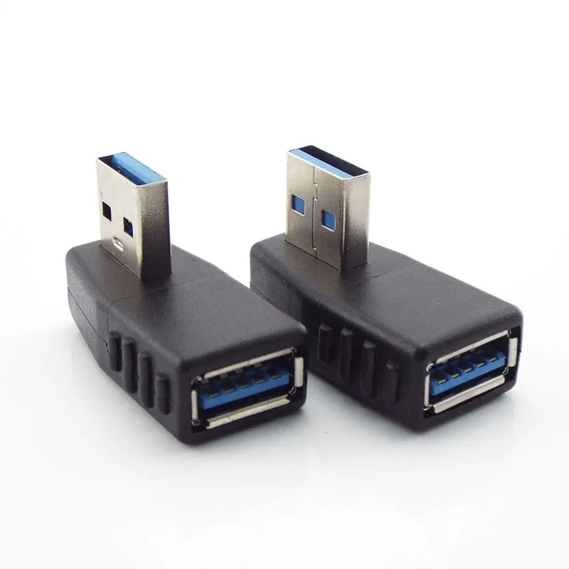90 Degree Left/Right/Up/Down Angle USB 3.0 Type A Male to Female M/F Adapter Connector Extension Converter For Laptop PC Durable