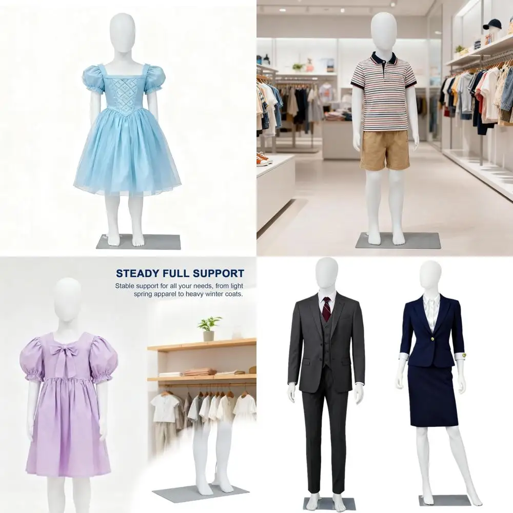 

JSUN7 43.3 Inch Kids Mannequin - Full Body Faceless Child Mannequin, Adjustable and Detachable Manicans Full Body Model Stand wi