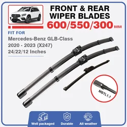 Front / Rear Wiper Blades For Mercedes Benz GLB X247 2019 - 2024 Windshield Brushes Accessories GLB180 GLB200 GLB250  GLB35 200d