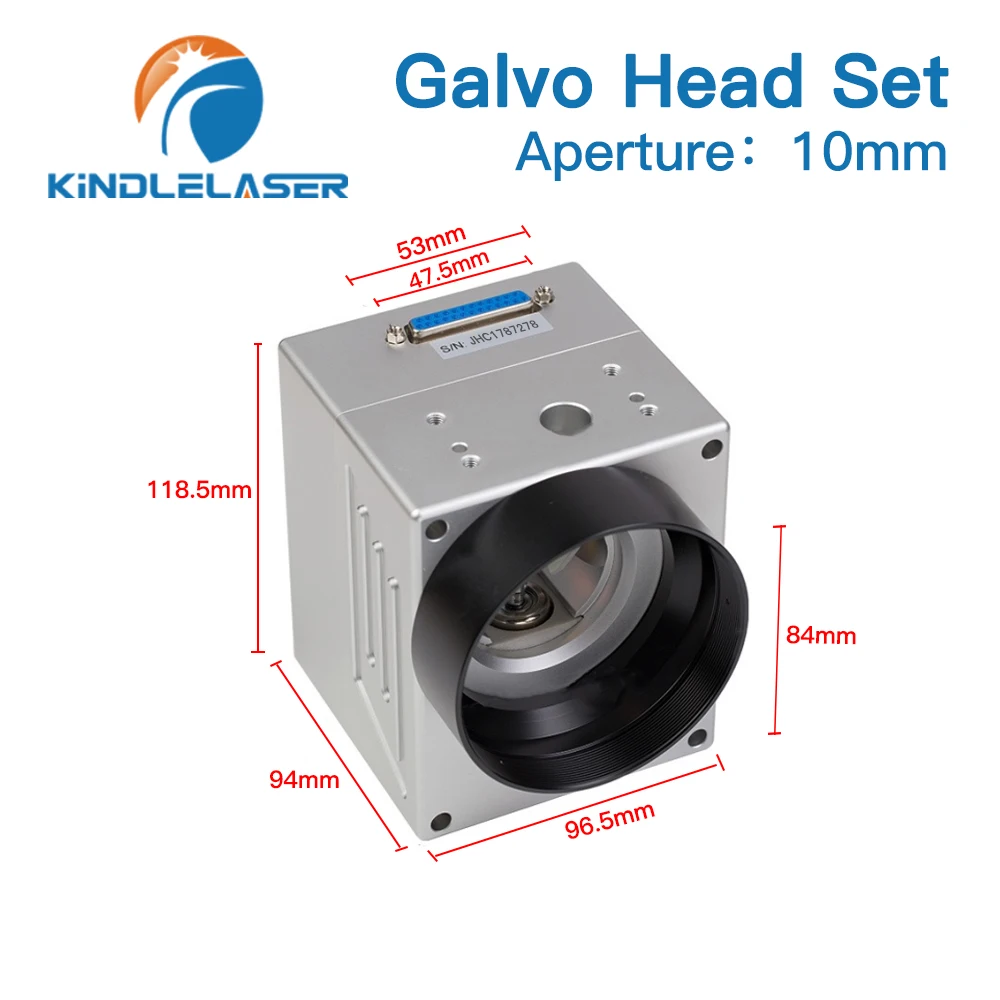 KINDLELASER 1064nm Fiber Laser Scanning Galvo Head SG7110 Input Aperture 10mm for Fiber Laser Marking