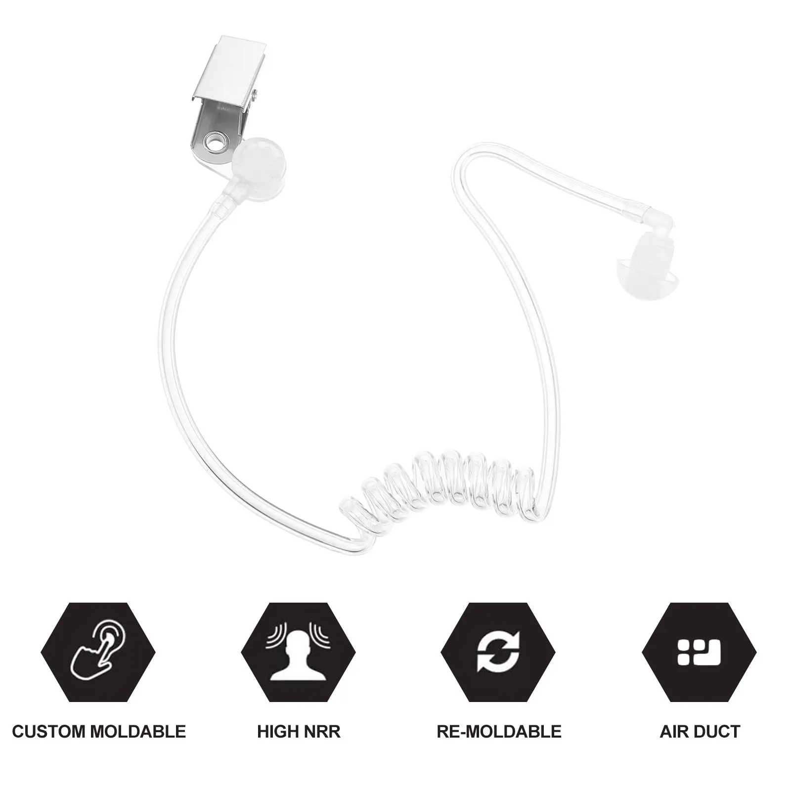 

2 шт. прозрачные акустические трубки-насадки для рации, сменные, удобные, в форме гриба, для обеспечения безопасности в отелях