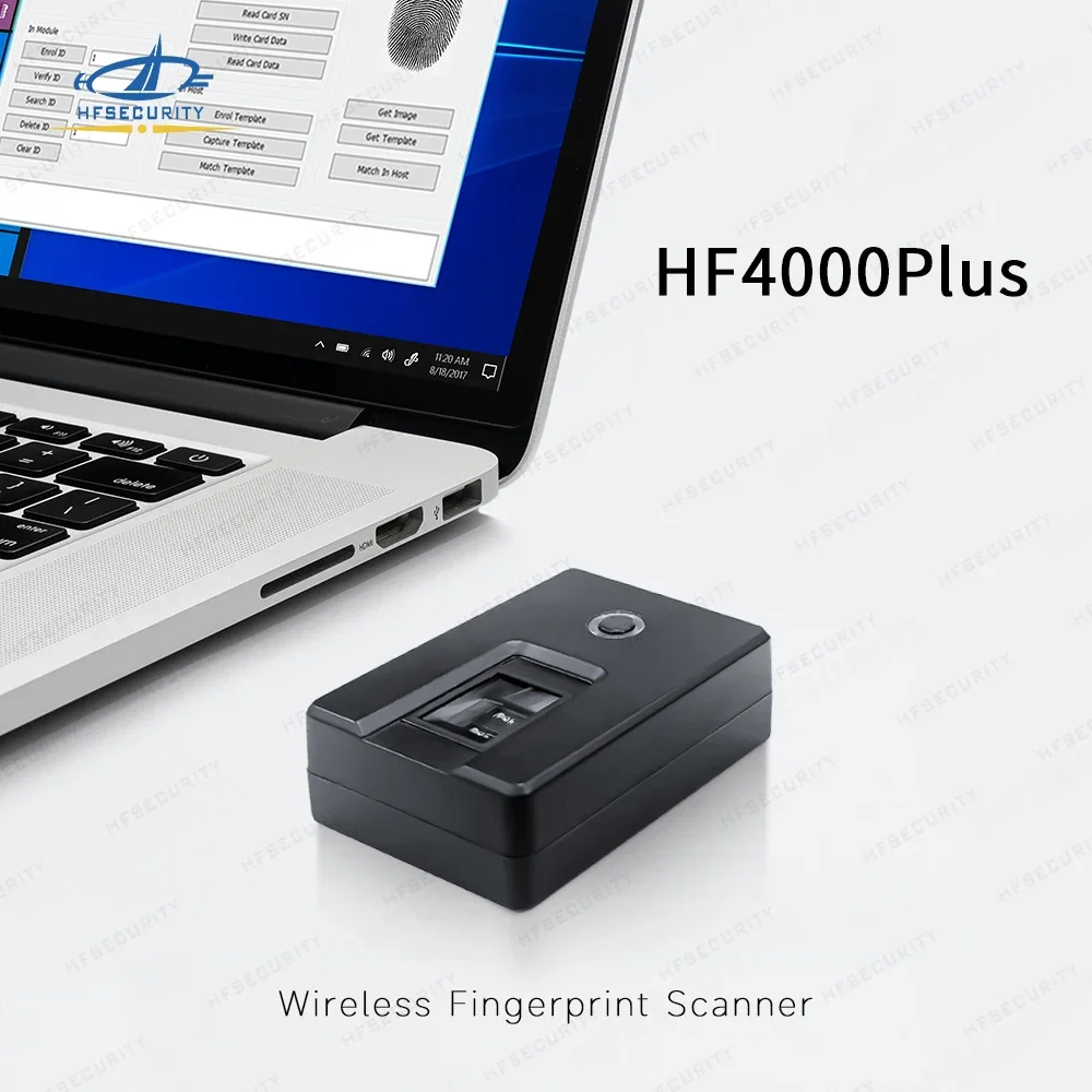 HFSECURITY HF4000Plus سرعة سريعة وسعر تنافسي قارئ ماسح بصمات الأصابع البيومترية لنظام Android