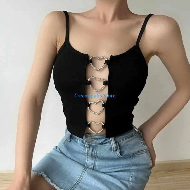 50LE Sexy Tik-Tok High Street Scondess Saltes Y2K Cool Girls Tops Top Tops Tops #4