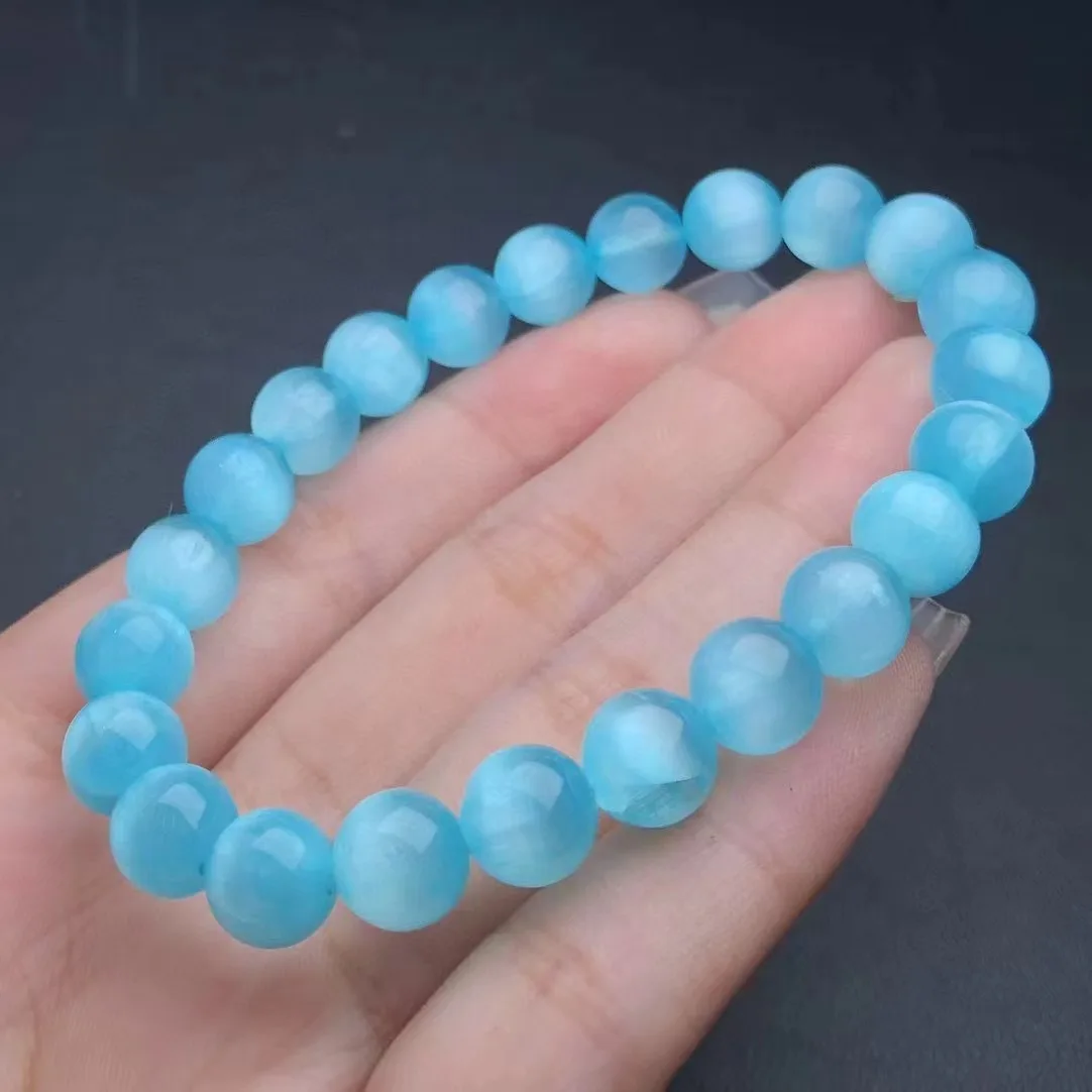 Unit One Bracelet 8.5mm Cost Effective Natural Cat Eye Stone Crystal Healing Bead Bracelet