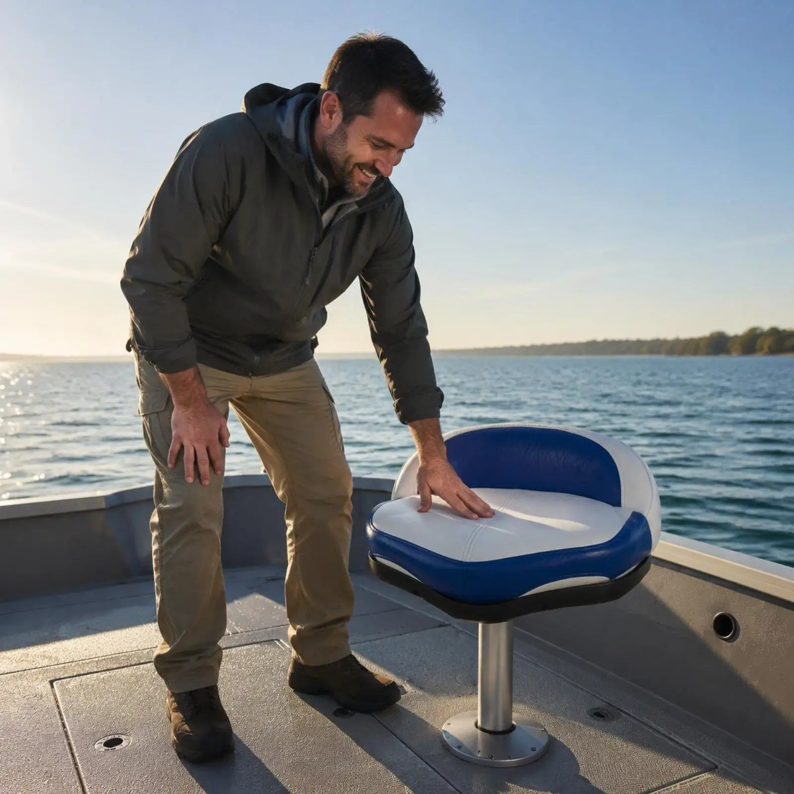 Outdoor Waterproof Seat Triangle PVC Marine Chair Foldable Boat Seat for Fishing and Camping on Small Watercraft