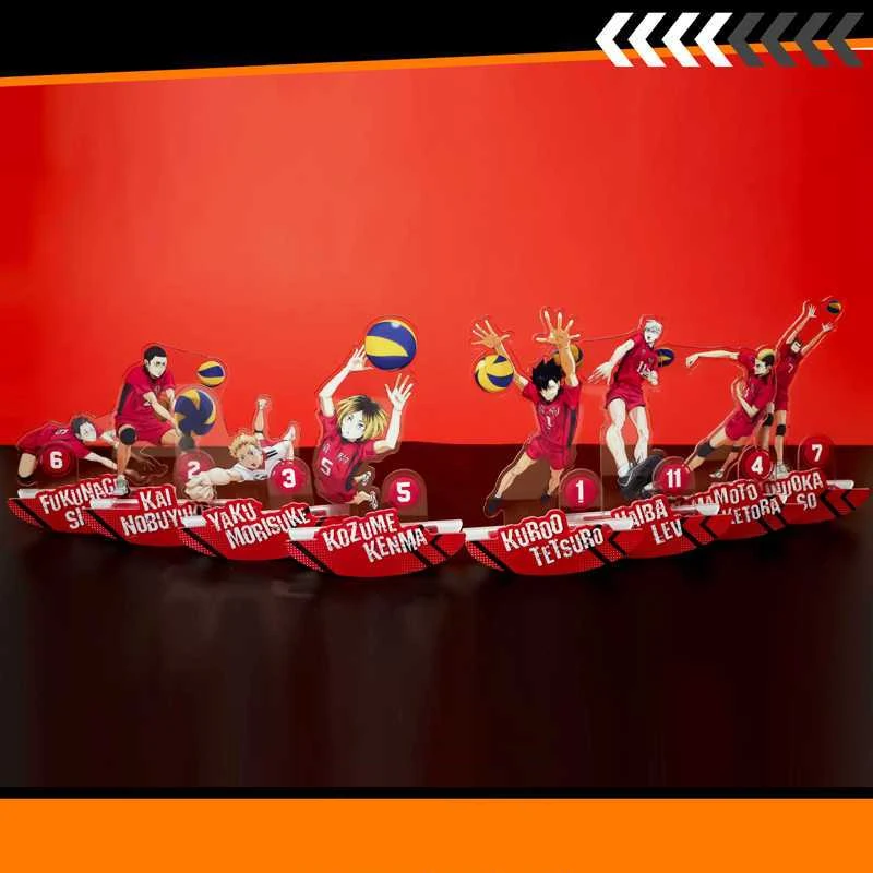 อนิเมะ ไฮคิว!! ฟิกเกอร์คอสเพลย์ ฮินาตะ โชโย โทบิโอะ คาเงยามะ ไดจิ ซาวามูระ พร้อมฐานอะคริลิคตั้งโชว์ ของตกแต่ง อุปกรณ์ประกอบฉาก