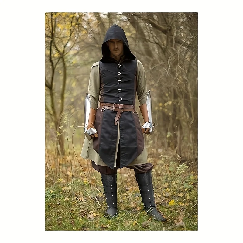 A Pair of Medieval Knight Leg Armor Suitable for Halloween, Cosplay Costumes, and Stage Props