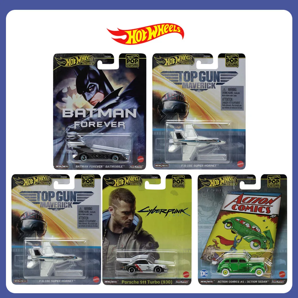 

Mattel Hot Wheels Pop Culture/Entertainment Porsche 911 Batmobile Action Sedan Super Hornet Premium Diecast Vehicle Model Toys