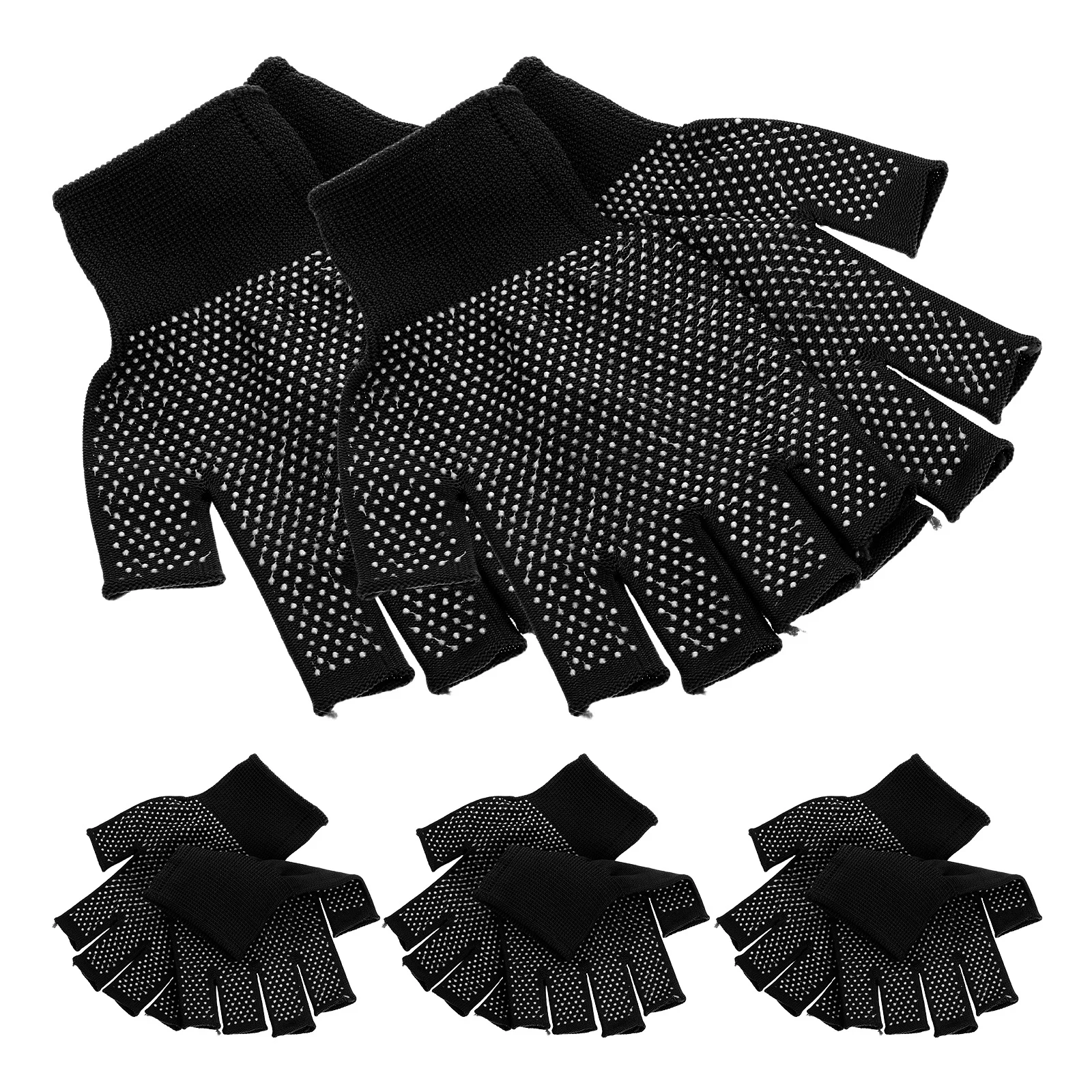 

5Pairs Winter Warm Fingerless Gloves for Men Women Half Finger Anti-Slip Grip for Hiking Repair Typing Outdoor Work