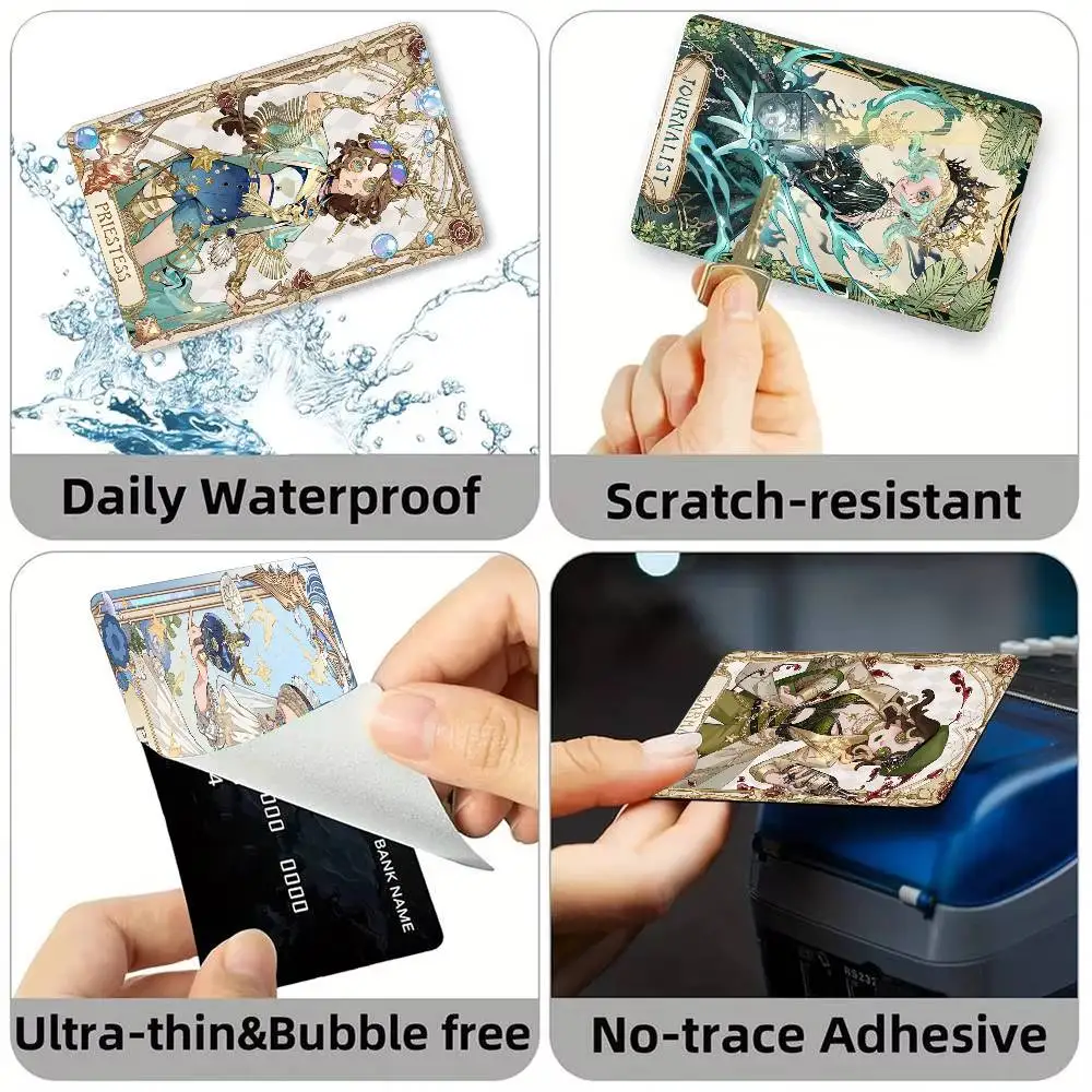 Game Anime Identity V Credit Card HD Stickers Game Card Decal Small Chip Waterproof Sticker Gift