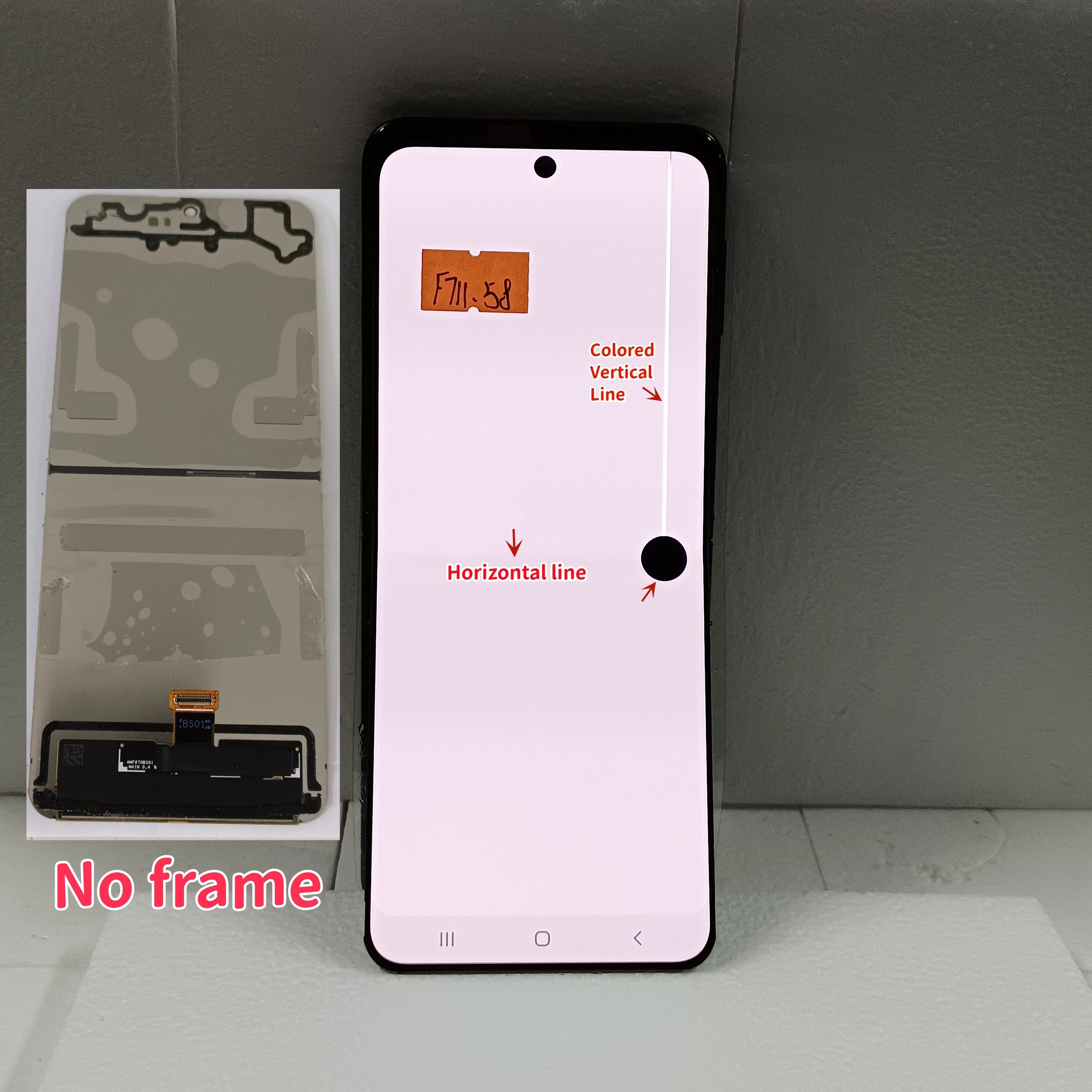 For Samsung Z Flip 3 5G Touch LCD FOR Z Flip3 5G F711 F7110 Display Touch Screen Digitizer Assembly F711U F711B With defects