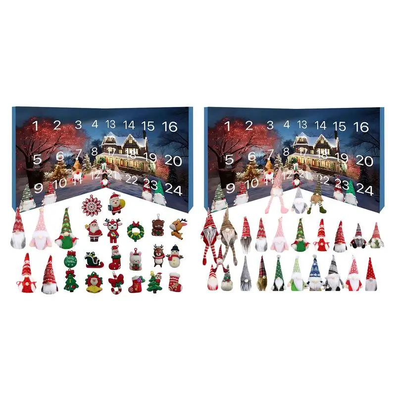 

Christmas Gnome Advent Calendar Holidays Countdown Calendar 24 Days Surprising Box Gnome Dolls For Kids Gift Decorations