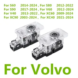 2PCS For VOLVO V40 V60 XC40 XC60 XC90 S60 S80 S90 LED Car Door Interior Decoration Light Bulbs Decorative Lamp Auto Accessories