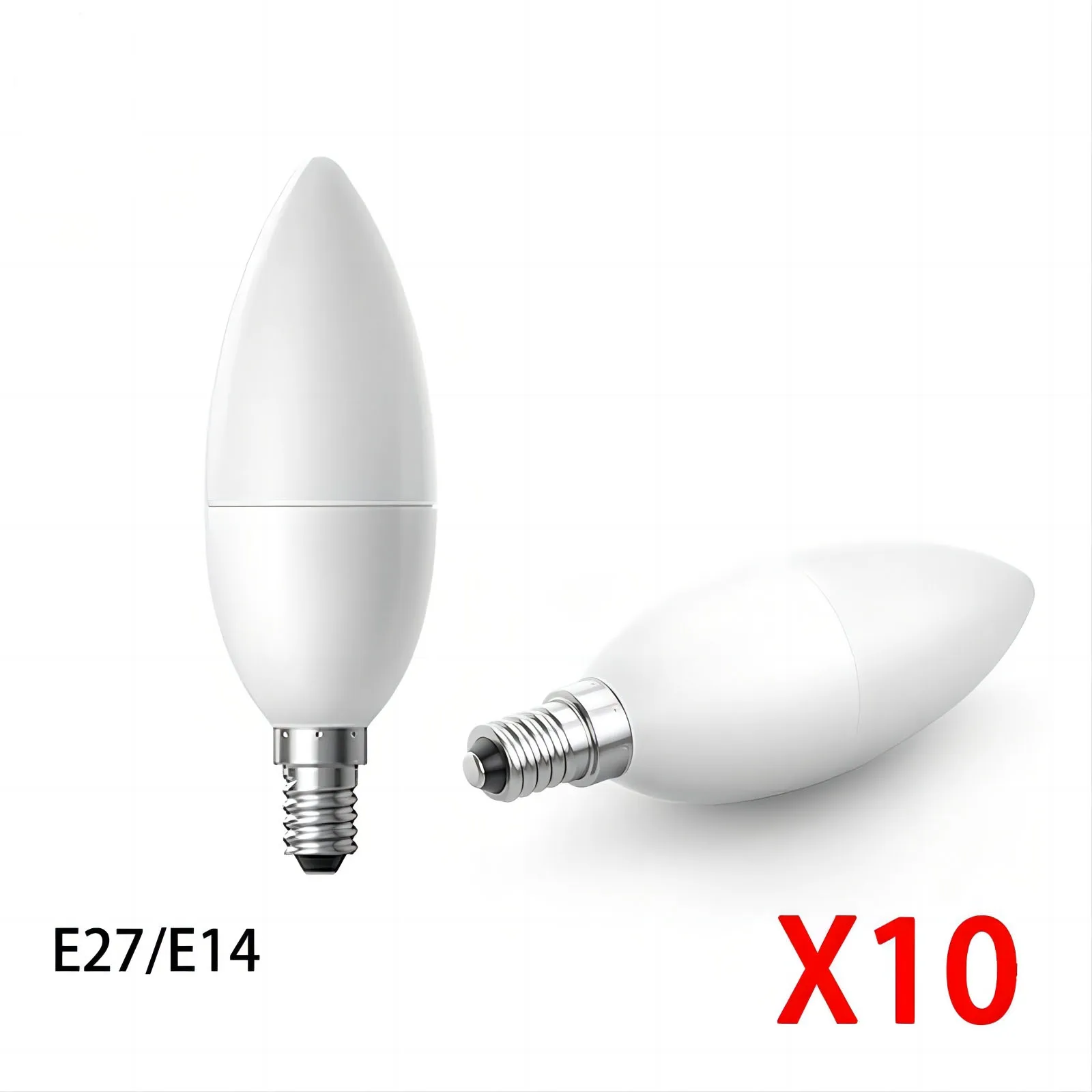 10Pcs/lot E14 E27 LED Candle Bulbs AC 220V led light chandelier  lamp 3W 6W 7W 9W bedroom Lamp Decoration Light Energy Saving JP