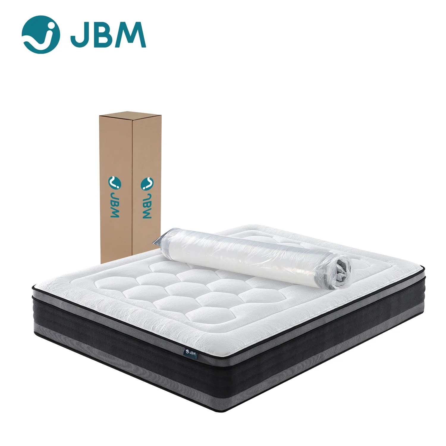 

OEM massage roll up pocket pillow top luxury hotel king queen size bed latex memory foam spring mattress in a box