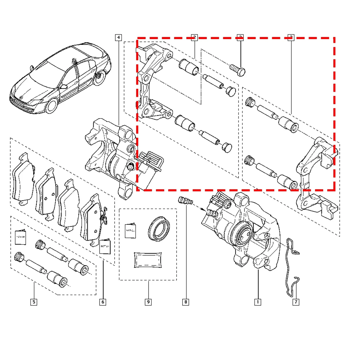 Für BMW F20 F21 E46 F10 F11 E84 Bremssattel Vorne Slider Guide Pins Bolzen Kit Links Rechts Disc Gehäuse Faltenbalg Hülse Buchse