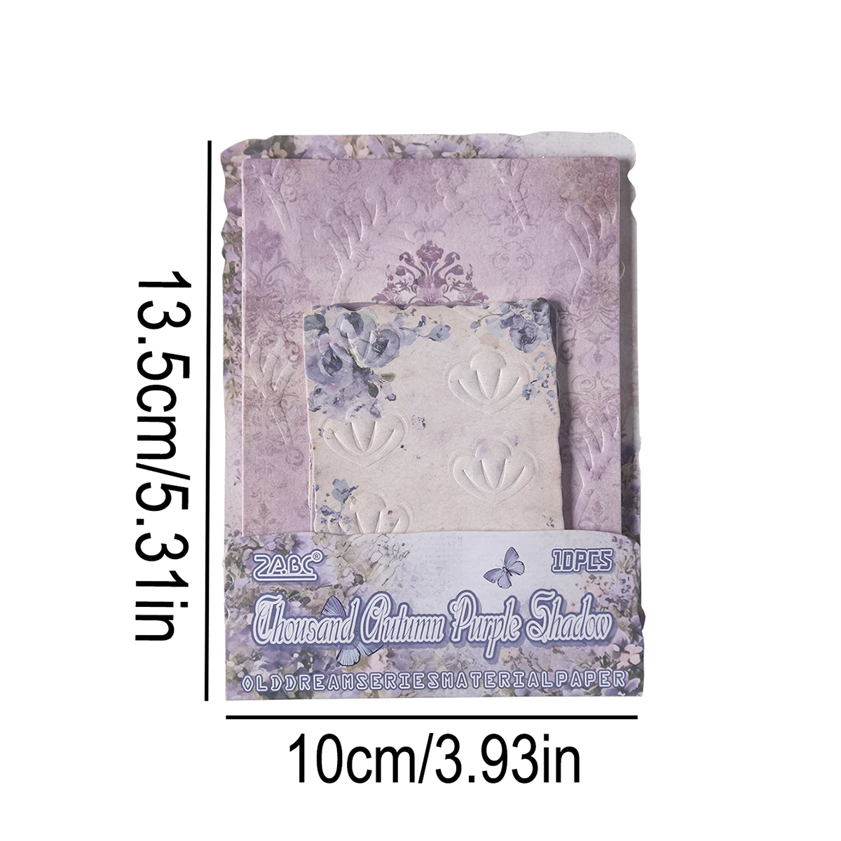 10pcs Of Vintage Plant Floral Pattern Material Paper, 6 Large And 4 Small Sheets, Decorative Cards For Reading Books And Memorie