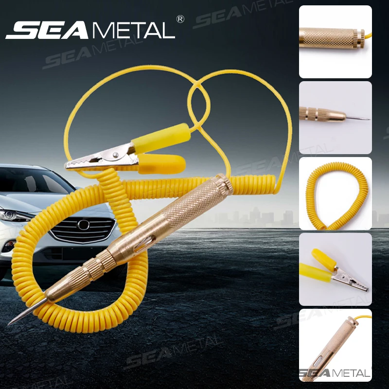 

SEAMETAL Auto Car Vehicle Circuit Tester DC 6V 12V 24V Light Bulb Voltage Test Pen Pencil for Car Diagnostic Tools