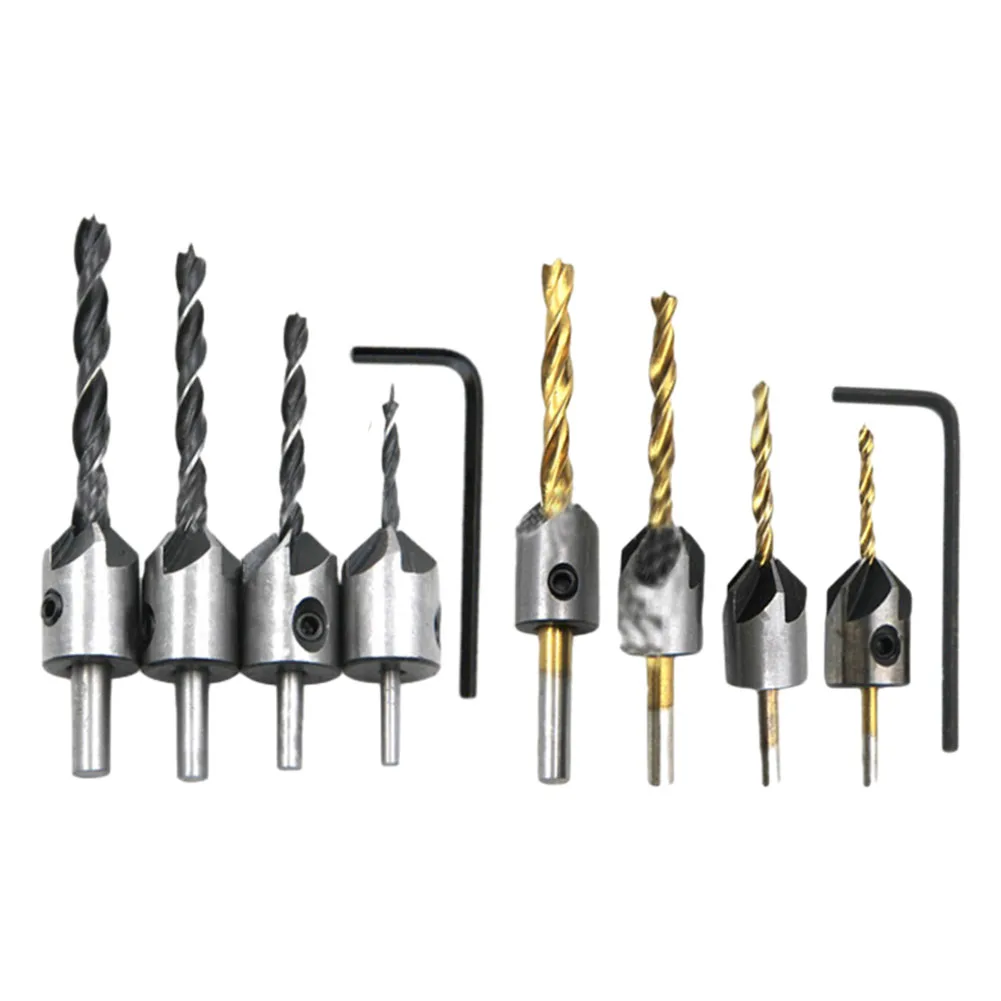 

Adjustable Countersink Drill Carpentry Countersunk Drill Adjustable Drilling Length Chamfering Five Edge Good Toughness
