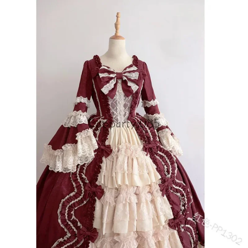 Anime Lolita Cosplay Robe de princesse pour femme, nœud mignon, dentelle, mousseline de soie, robes cousues, dames, tout match, grande balançoire, jupes, 2024