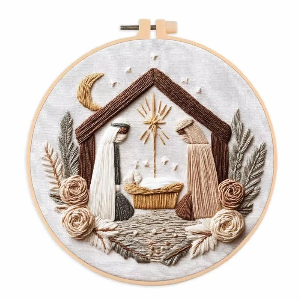 Christmas Cross Stitch Nativity Scene Embroidery Kit Non-finished Products DIY Embroidery DIY Materials Handmade
