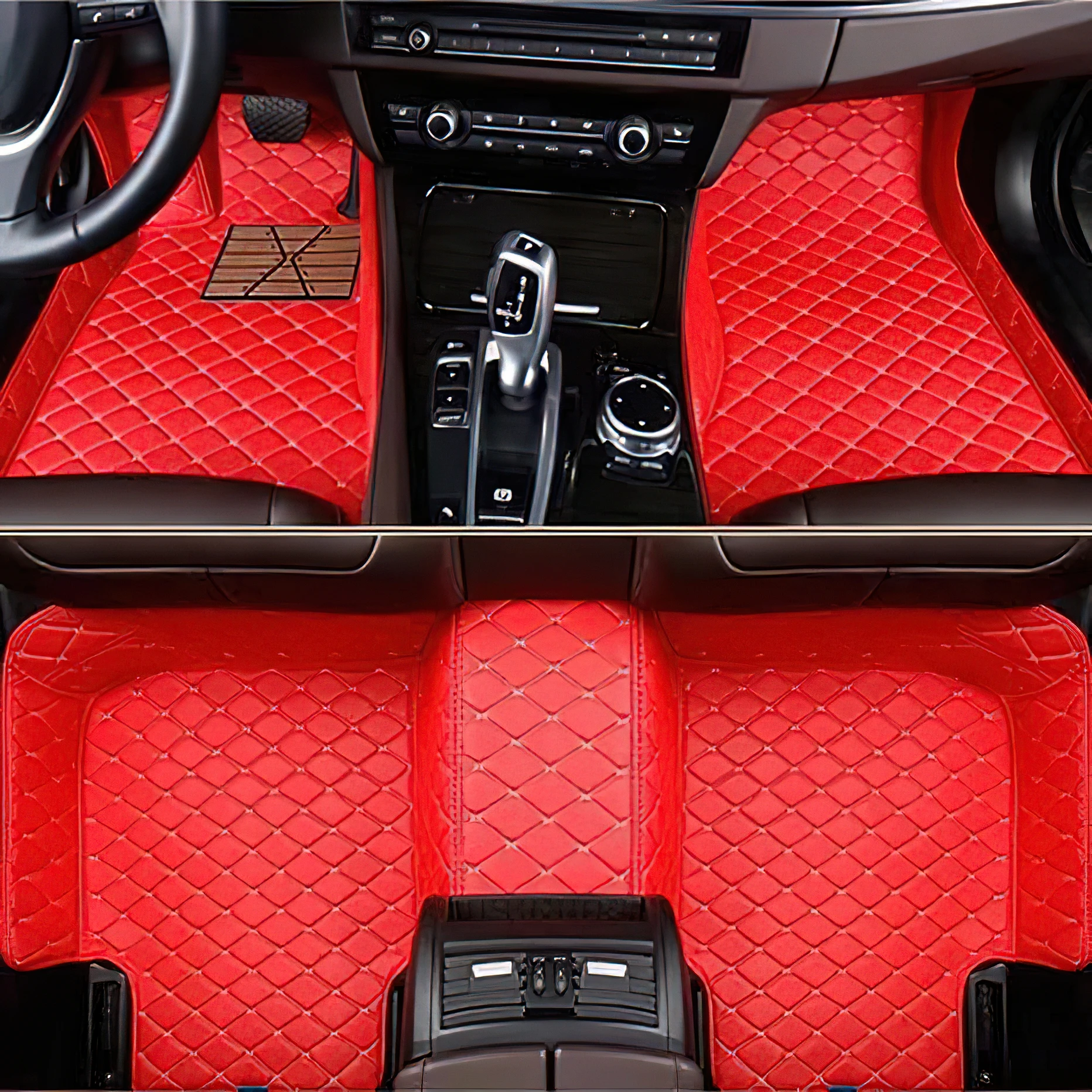 For  Ford S-Max 2007-2016 2017-2020 5Seat Everest 2015-2020 car floor mats Auto leather carpet pads foot mat rugs
