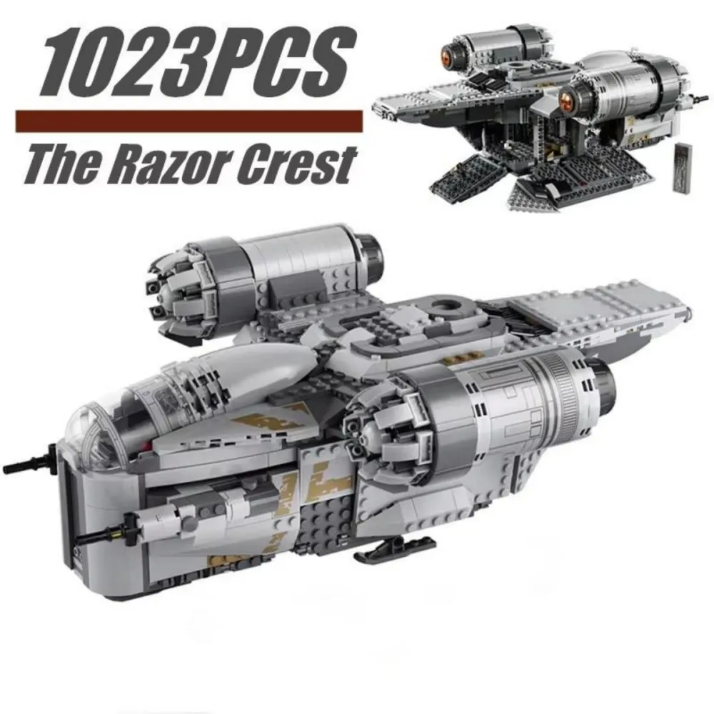 2025 حار بيع! مكعبات بناء Mandalorian N - 1 Starfighter MOC - لعبة تجميع معقدة للقالب - مراوح صلبة