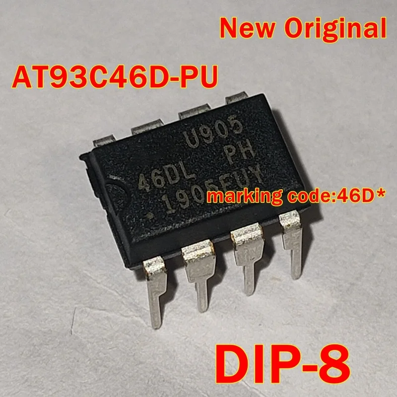 

1pcs to 50pcs AT93C46D-PU DIP-8 New Original marking code:46D* Three-wire Serial EEPROM 1K (128 x 8 or 64 x 16)