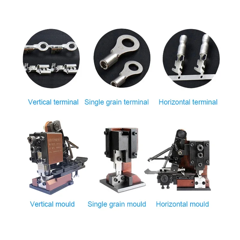 

Horizontal Mold Vertical Mold Single Grain Mold and Blades Terminal Crimping Machine Connectors & Terminals Part Kits