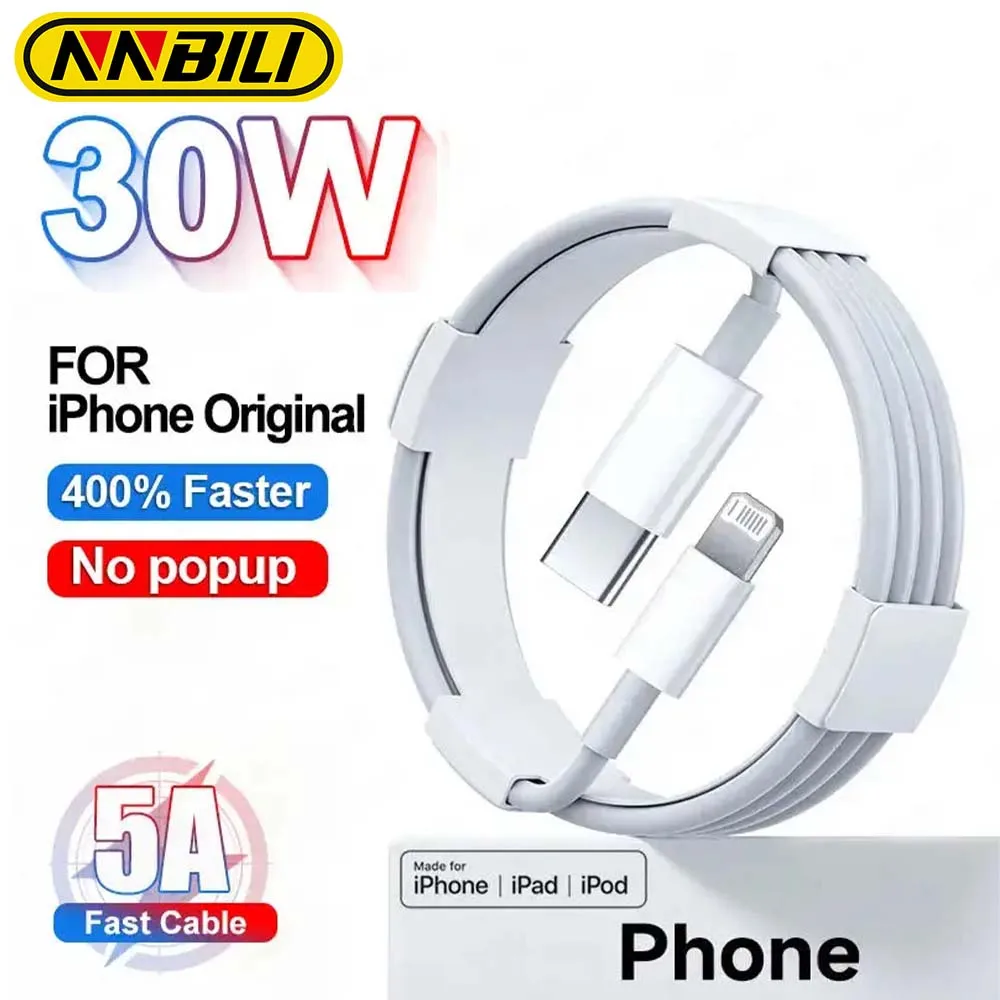 NNBILI PD 30W Fast charging Cable For Apple iPhone 14 13 12 11 Pro Max Fast Charging  XS 7 8 Plus Type C Phone Cable Accessories