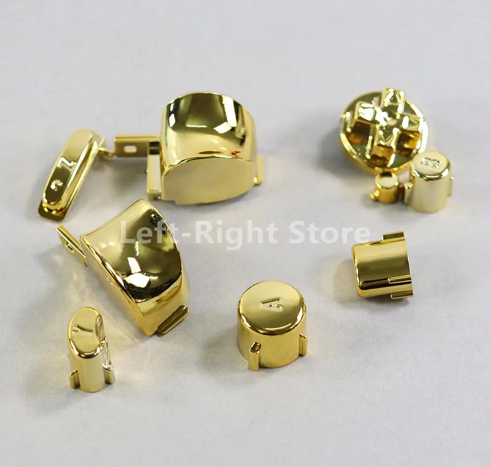 10sets Replacement For Gamecube NGC Game Controller Gold Plated Electroplating Button Keys ABXY L R D-pad Buttons Accessories