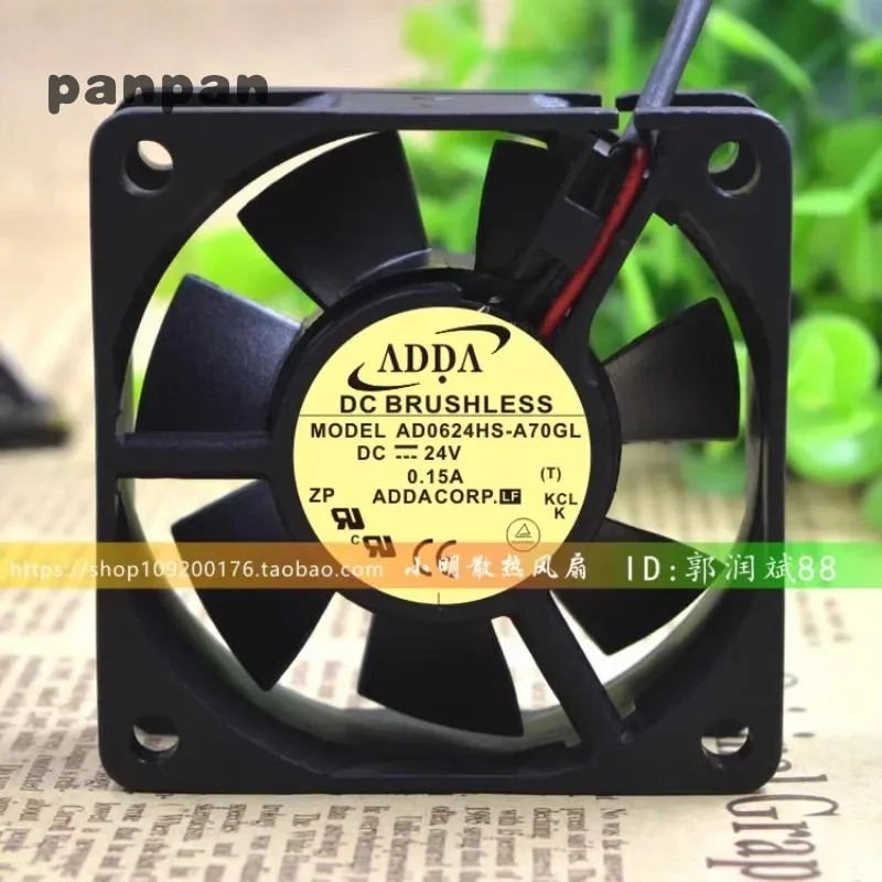 New Cooler Fan for ADDA AD0624HS-A70GL 0.15A 24V 6CM 6025 Silent Frequency Converter Cooling Fan 60x60x25mm