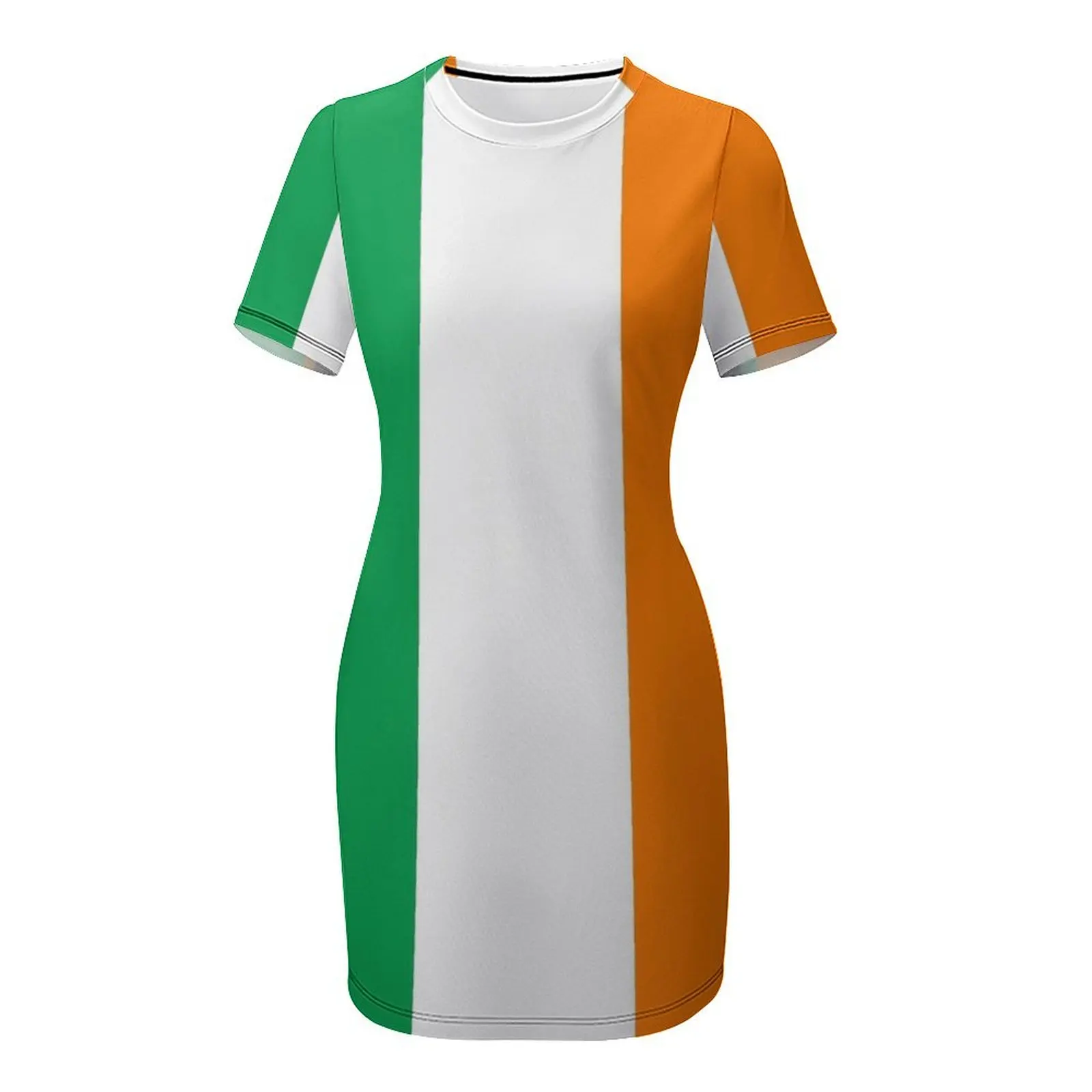 Vestido de manga curta para mulheres grávidas, vestidos de noite, bandeira de luxo, camiseta irlandesa, 2024