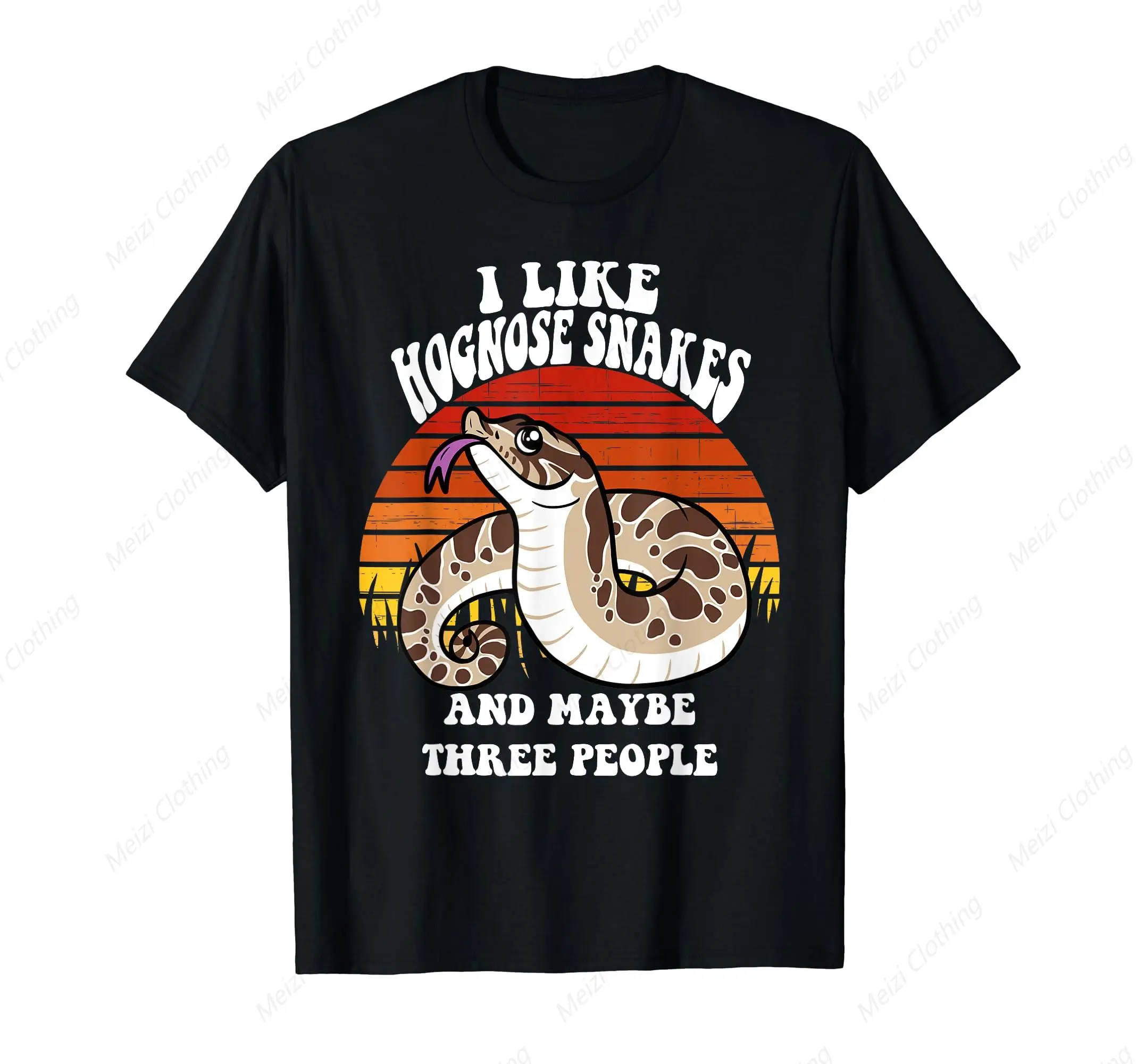 

I Like Pig Nosed Snakes And Maybe Three Person T-Shirts With Fun Printed Shirts Made Of Pure Cotton And Loose Casual Clothes