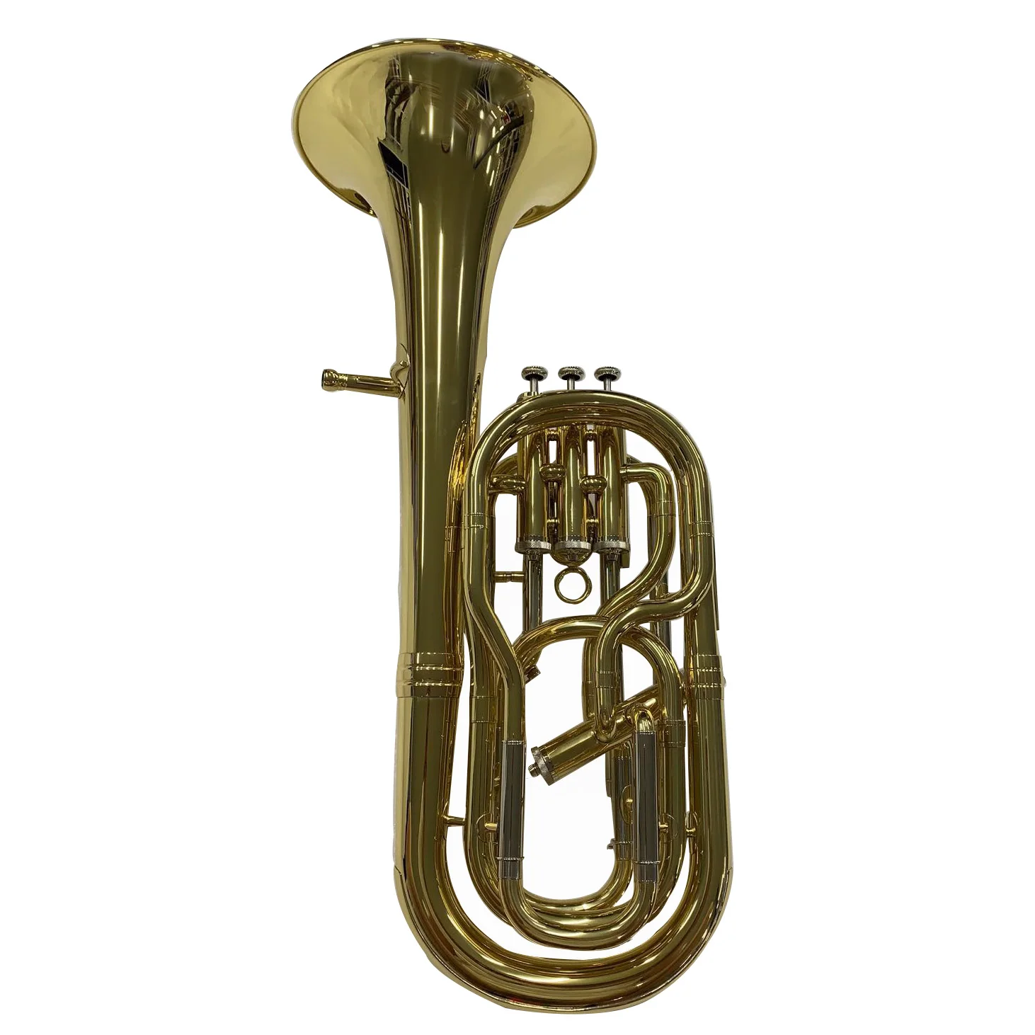 Valvola a pistone professionale di alto livello 3 + 1 con finitura laccata dorata bariton horn