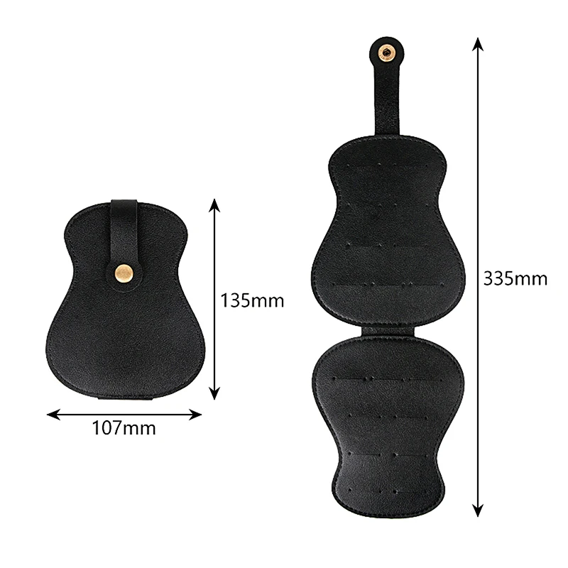 Vintage PU Leather Guitar Paddle Storage Bag Large Capacity Versatile Perfect For Currency