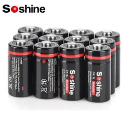 Soshine 3.2V 600mAh Rechargeable Battery with Protected 3.2V LiFePO4 Battery RCR123 16340 Batteries for LED Flashlight Headlamp