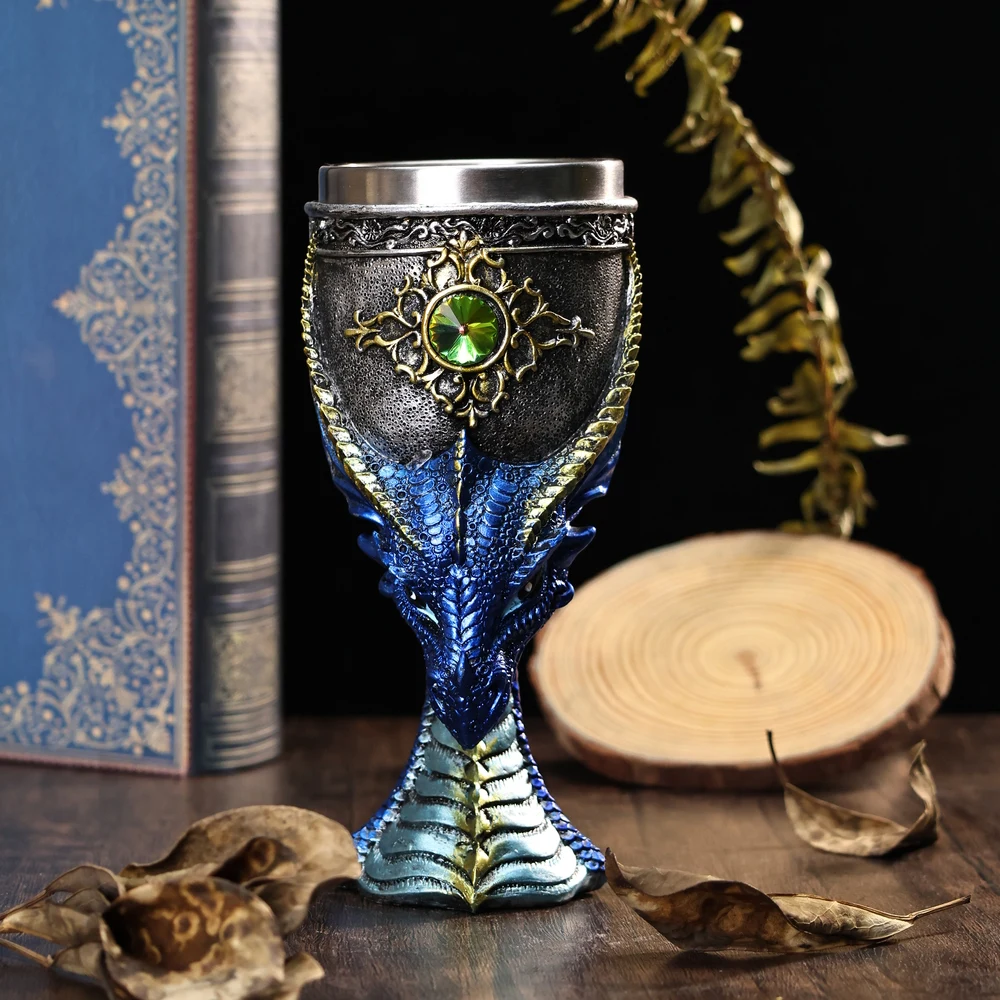 Dragon Head Goblet Halloween Gift Barware and Drinkware Bottle Bar Set Coffee mug Viking Drinking Mug Insulated Water Drinkware