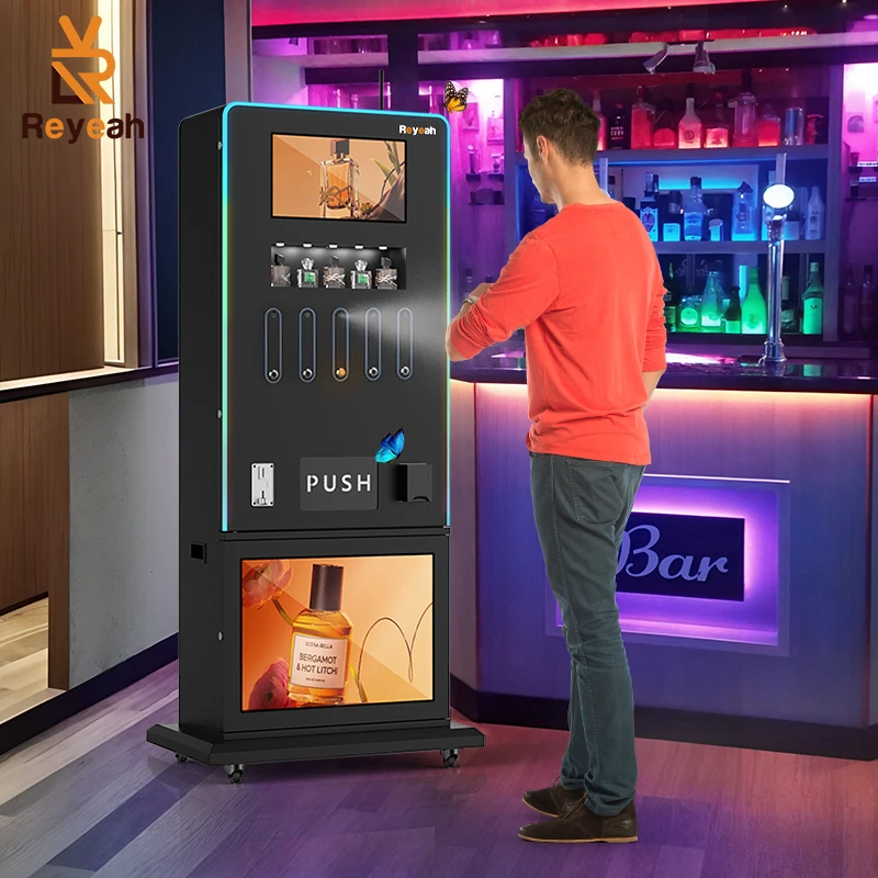 Electronic digital intelligent automatic cologne perfume combination dispenser tester perfume spray vending machine
