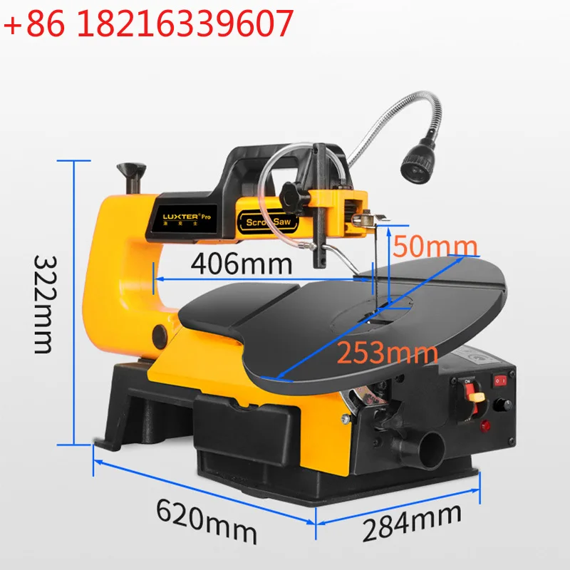 Woodworking DIY Table Angle Cutting Curve  Electric Jig Saw Bench Saw 16 inch Speed Adjustable Cutting Machine Table