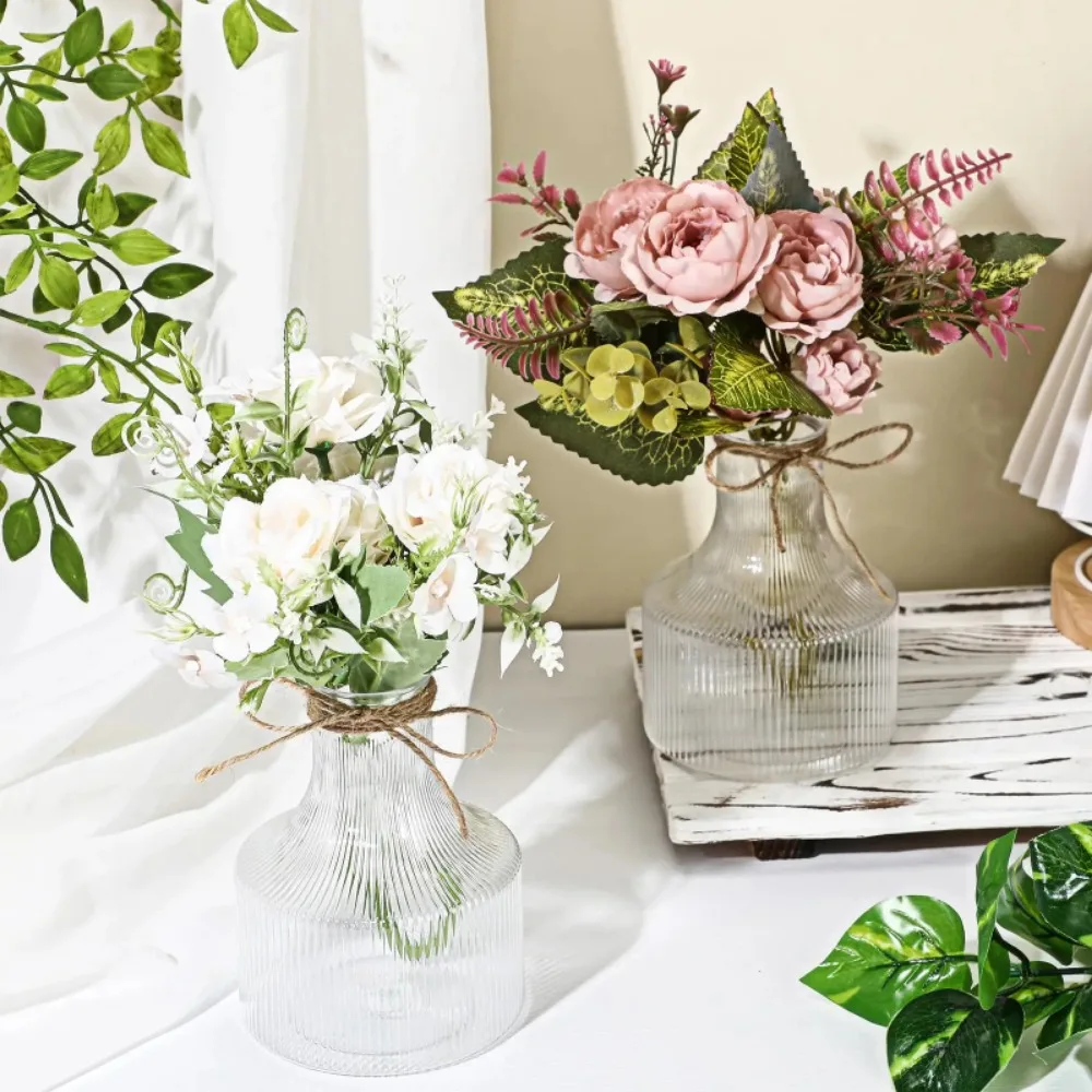 10 Pcs mountain stream style plastic vase, transparent vase, suitable for table decoration, wedding, home, table decoratio
