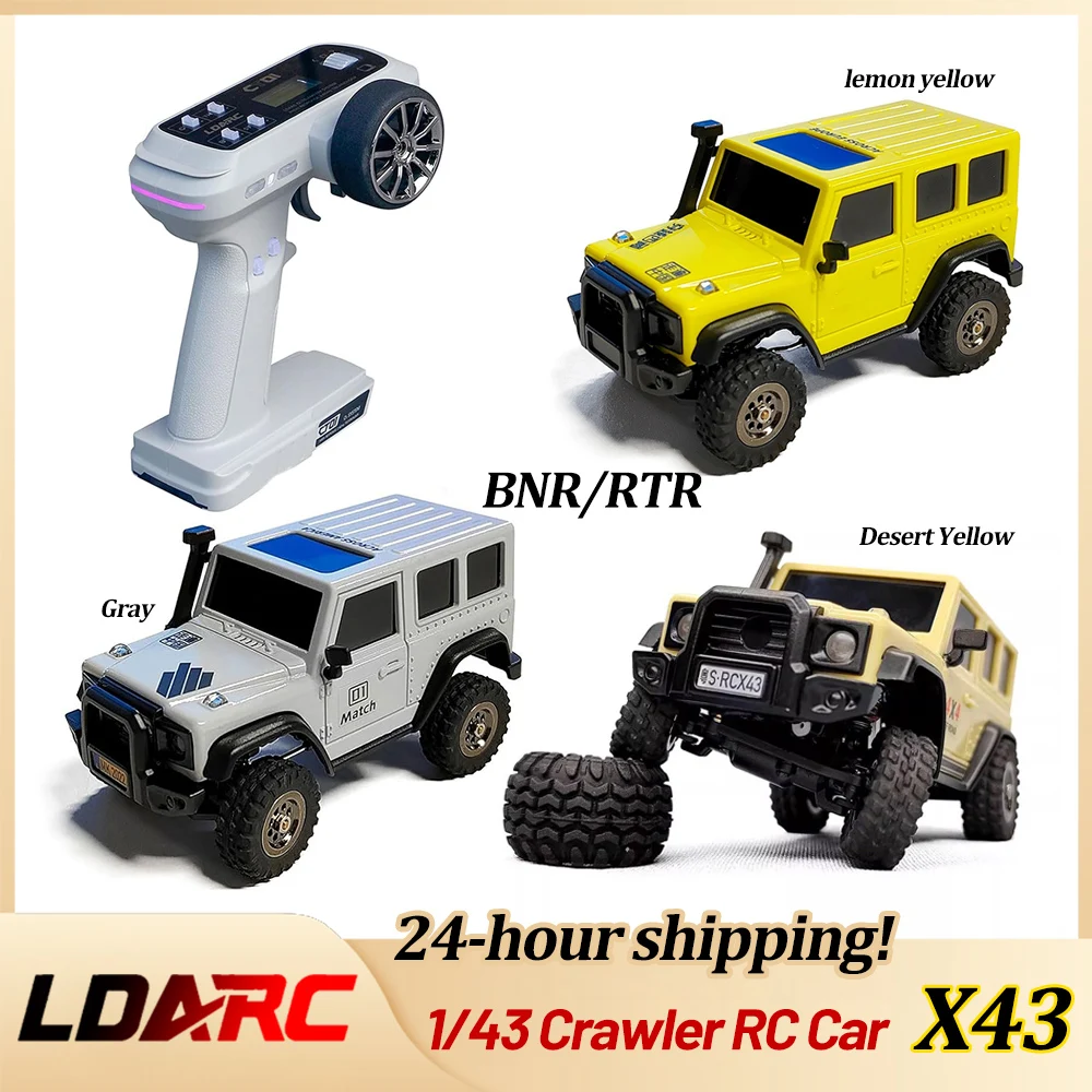 LDARC 1:43 Scale X43 Remote Control Climbing Car MINI RC Electric Model Car BNR/RTR with Light RC Toy Car for Kids Adult