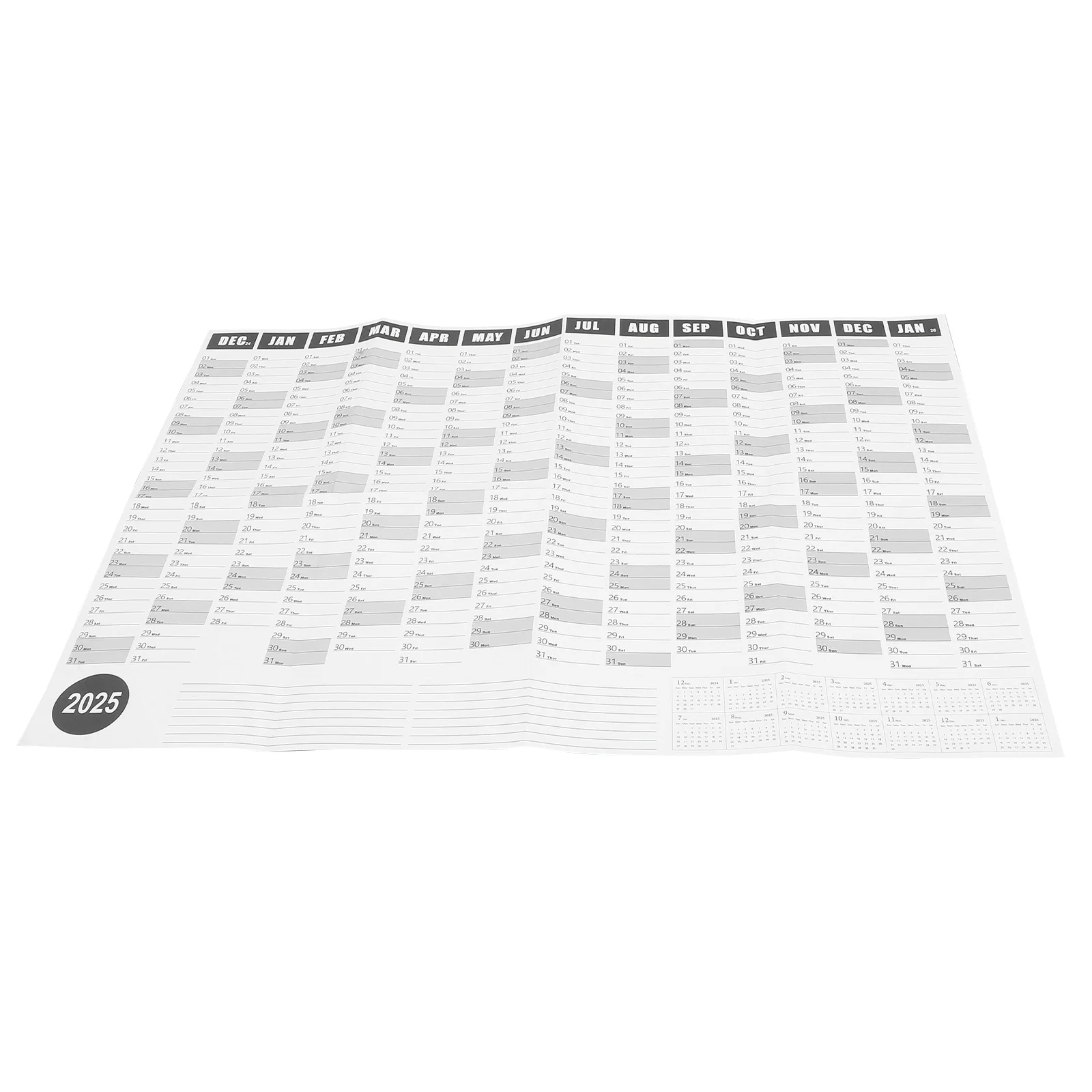 

1 комплект, креативный настенный календарь на 2025 год, легкий бумажный подвесной планировщик, органайзер для ежедневного расписания для домашнего офиса, общежития