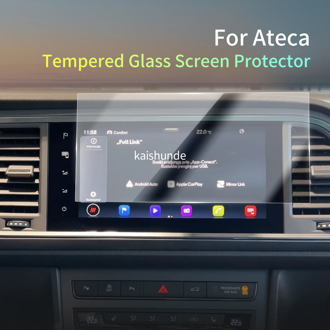 Car Stickers Meters Protector For 2024 Cupra Ateca Tempered Glass Protective Film Display Navigation Vehicle Accessories