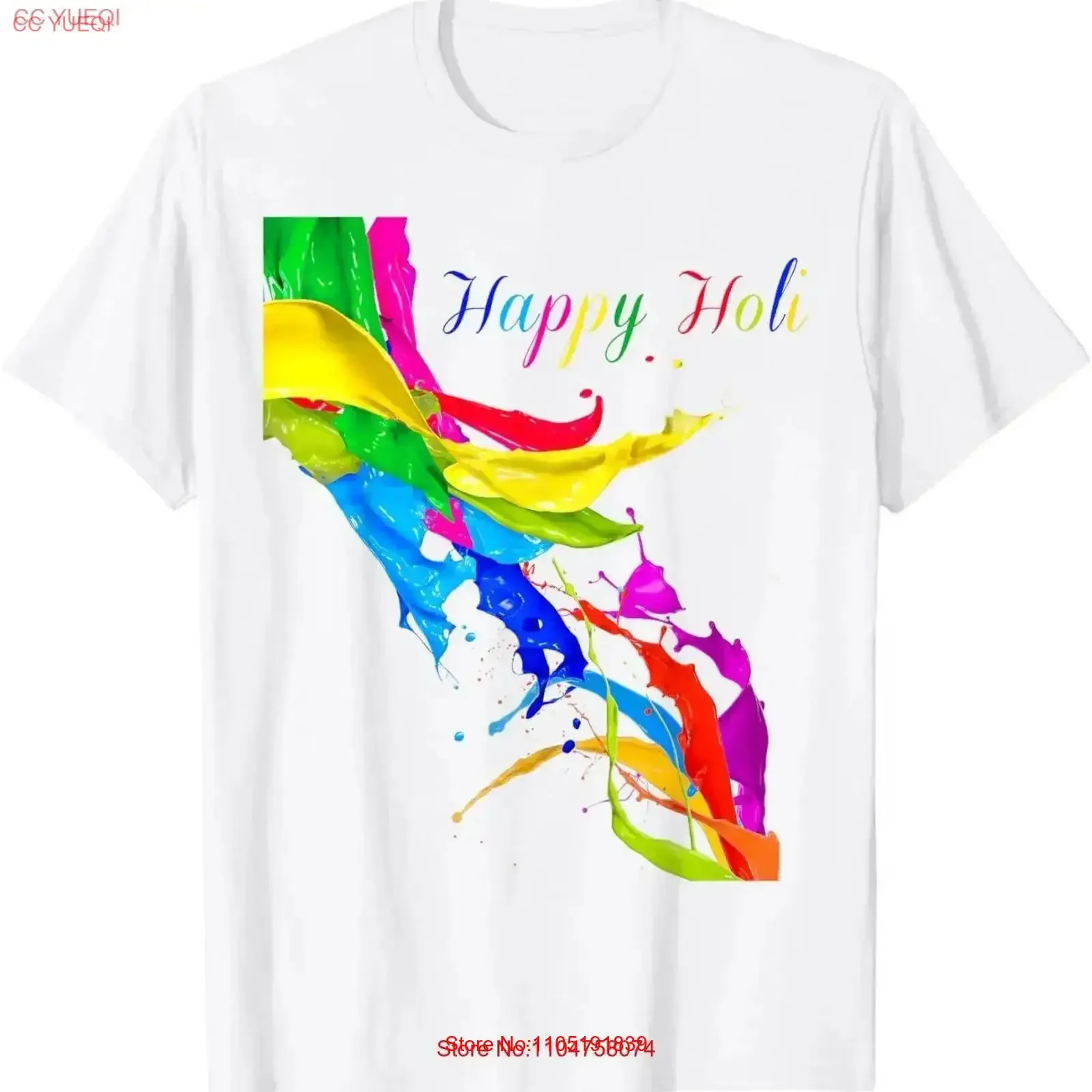 تي شيرت هولي ملون ونابض بالحياة عتيق مغسول ومتعدد الاستخدامات وناعم قليلاً ملابس الشارع قابلة للتنفس عتيقة مغسولة